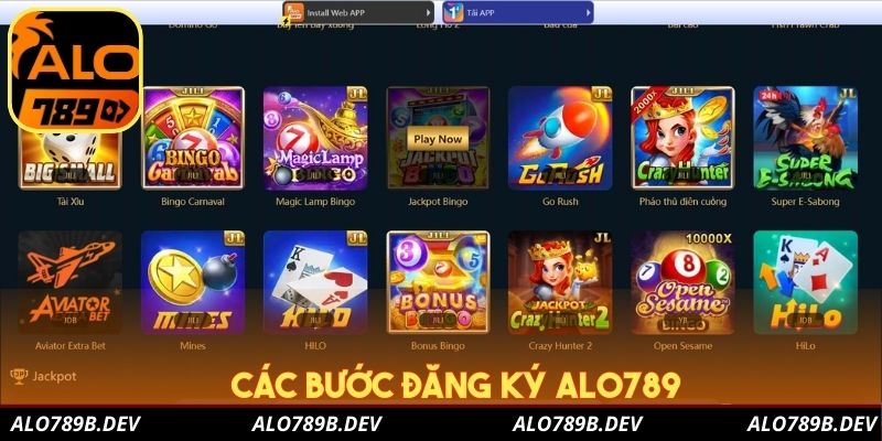 Các bước đăng ký Alo789