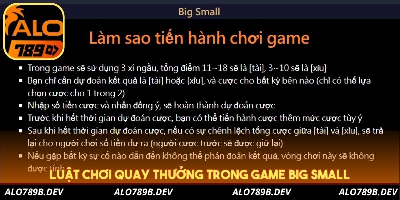Luật chơi quay thưởng trong game Big Small