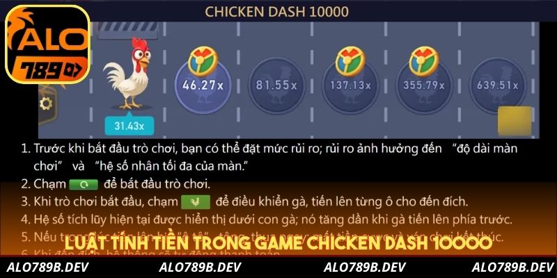 Luật tính tiền trong game Chicken Dash 10000