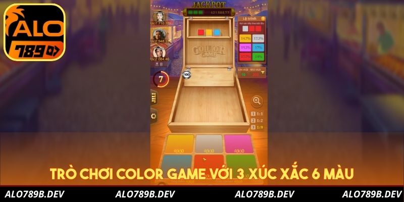 Trò chơi Color Game với 3 xúc xắc 6 màu